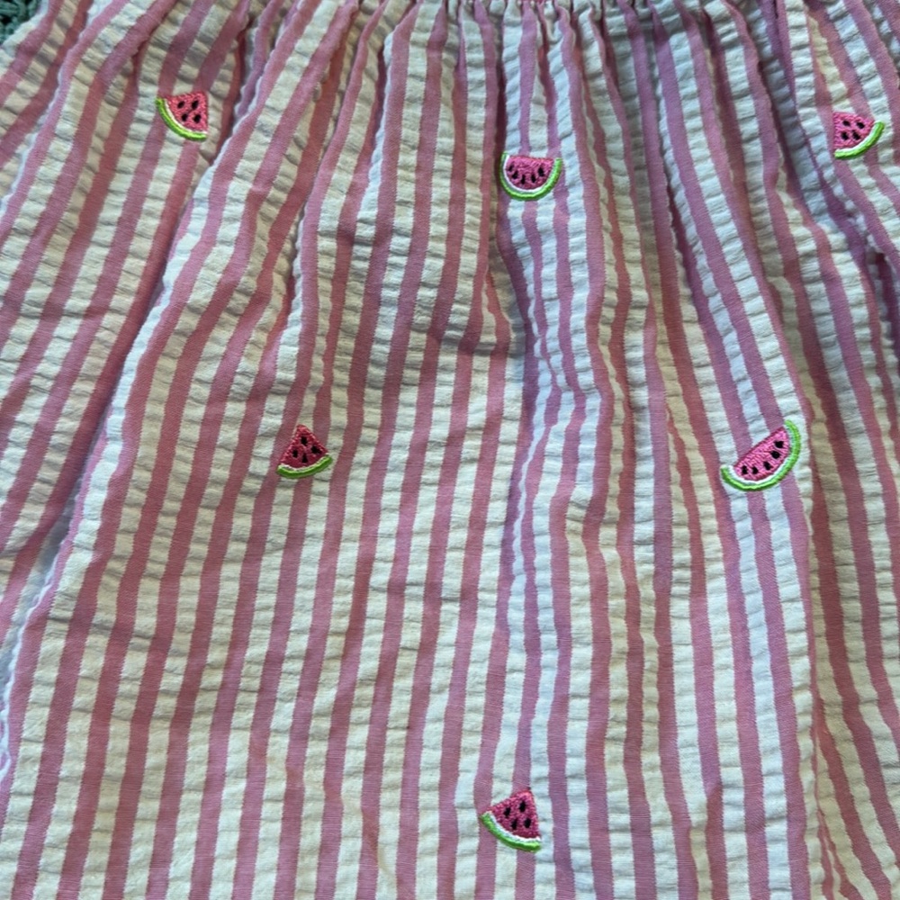 5/$25 2T Pink Striped Kids Dress with Watermelon Print - Picture 3 of 6